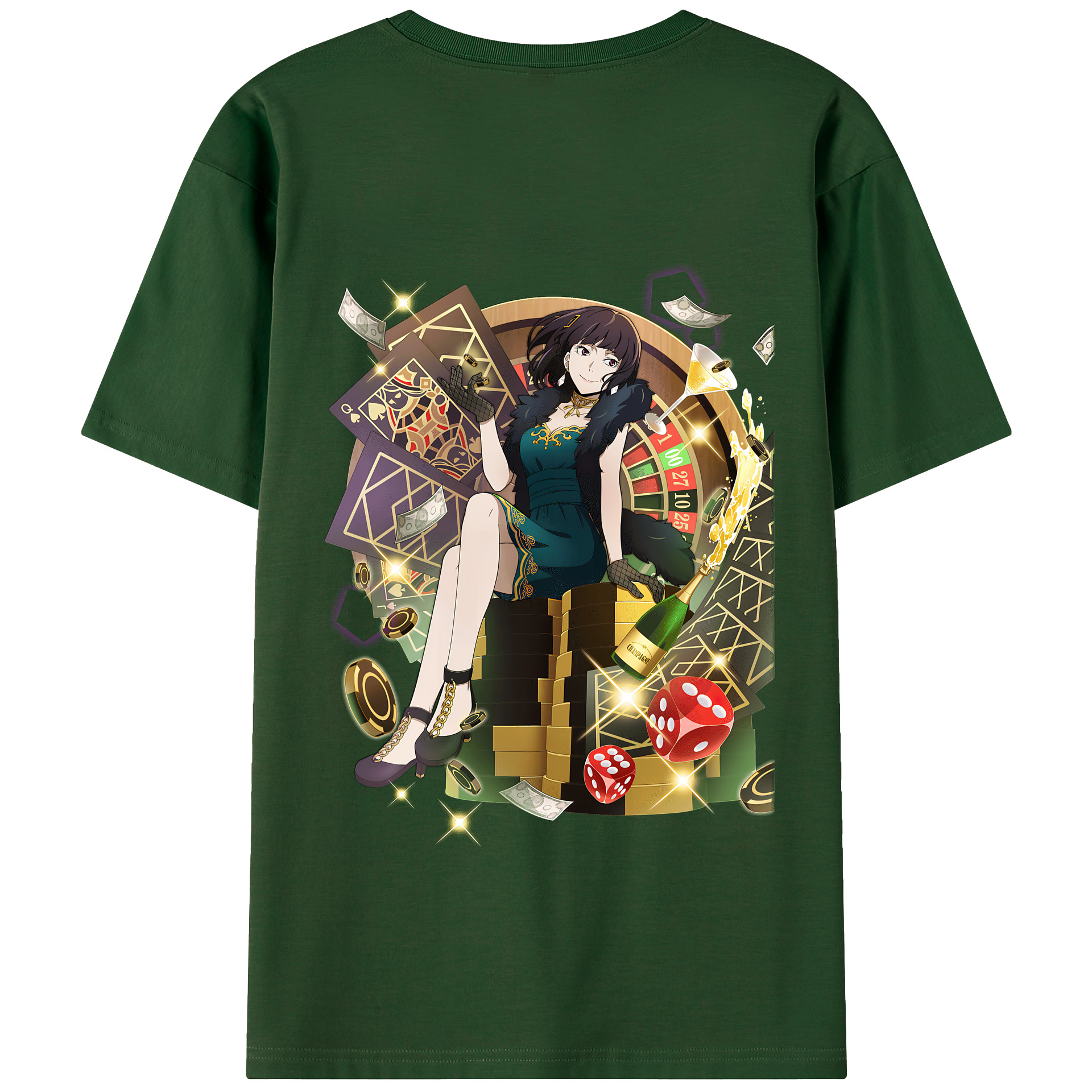 （画像用） 文豪ストレイドッグス Bungo Stray Dogs 綿100％半袖Tシャツ（背面プリント）